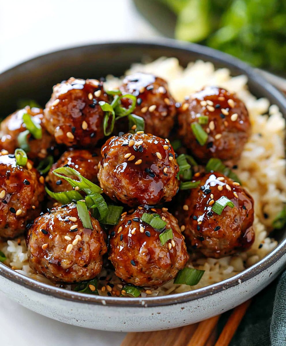 Asian Glazed Turkey Meatballs