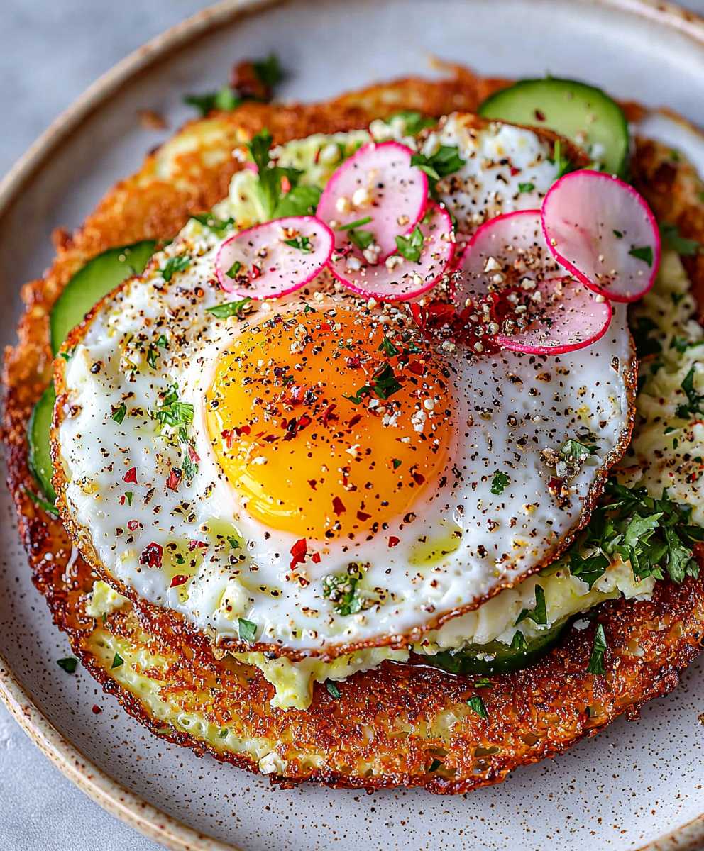 Crispy Feta Fried Eggs