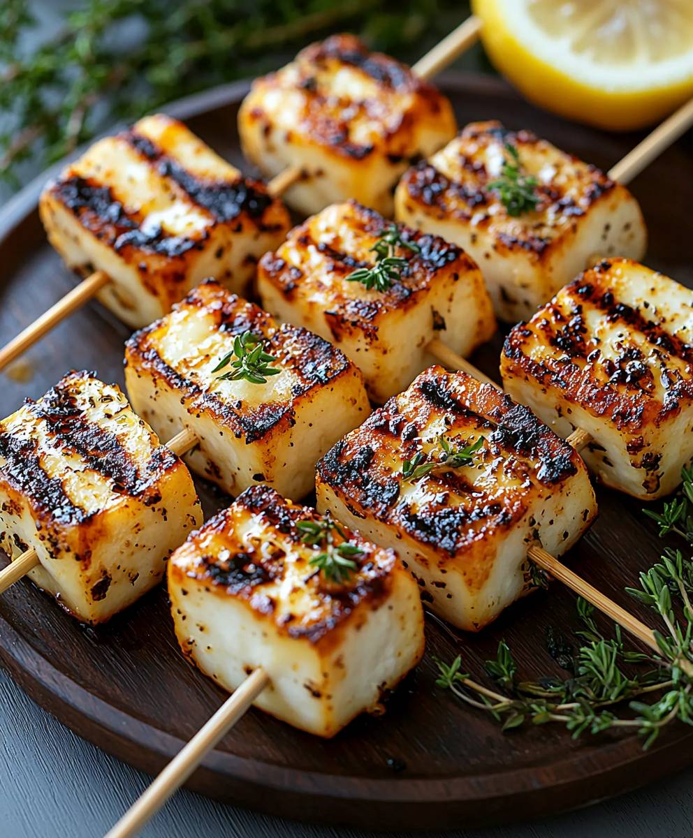 Grilled Halloumi Skewers
