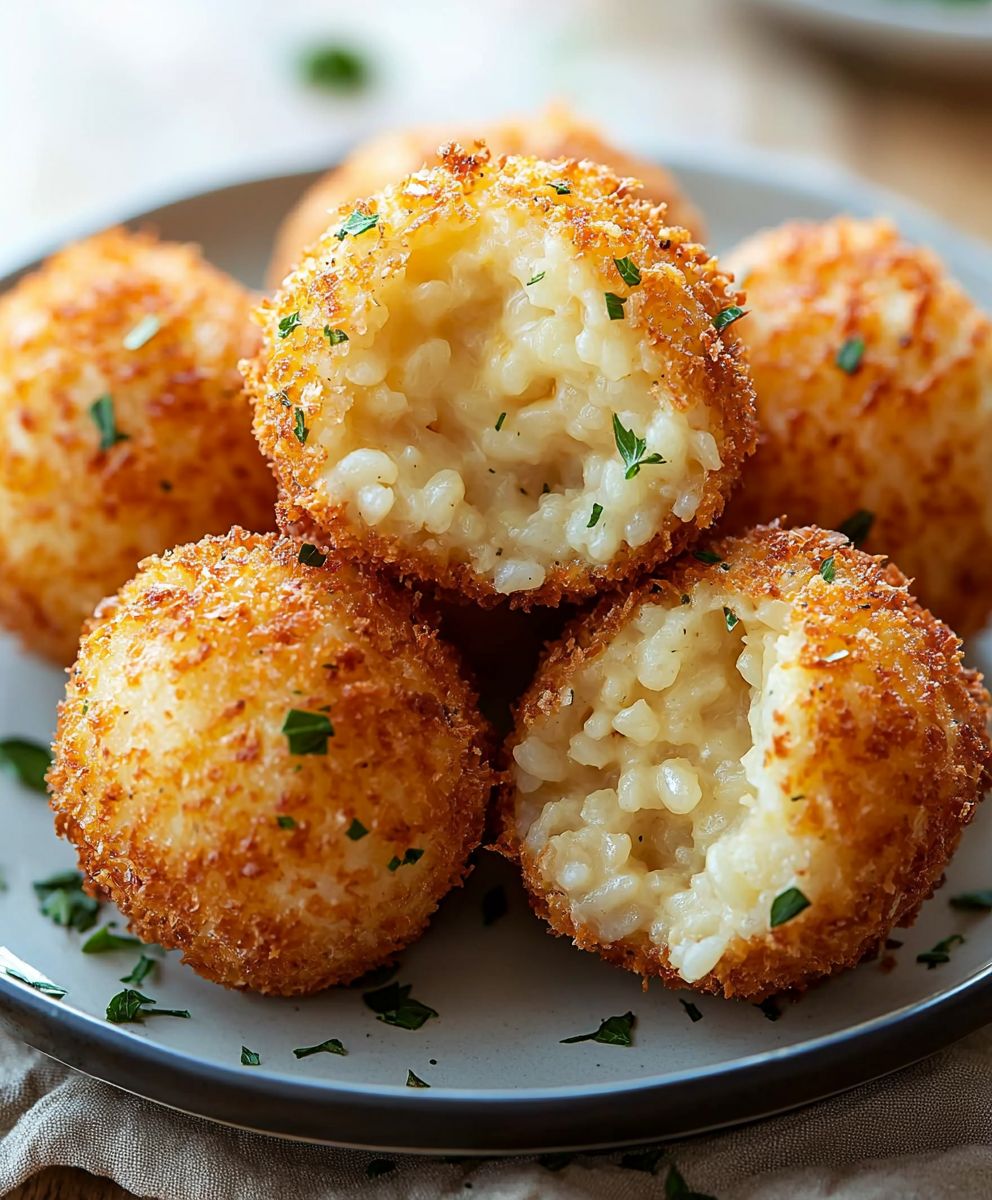 Cheesy Italian Arancini Balls