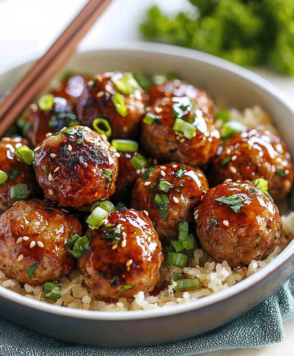 Asian Glazed Turkey Meatballs