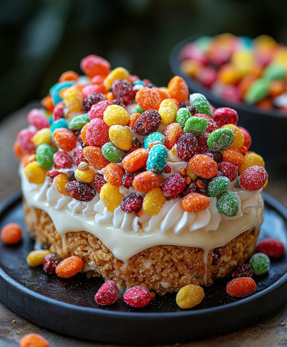 Fruity Pebbles Cheesecake Tacos