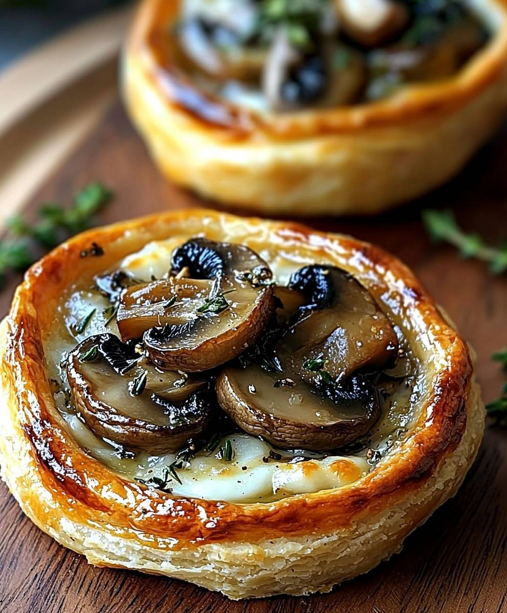 Goat cheese mushroom tarts
