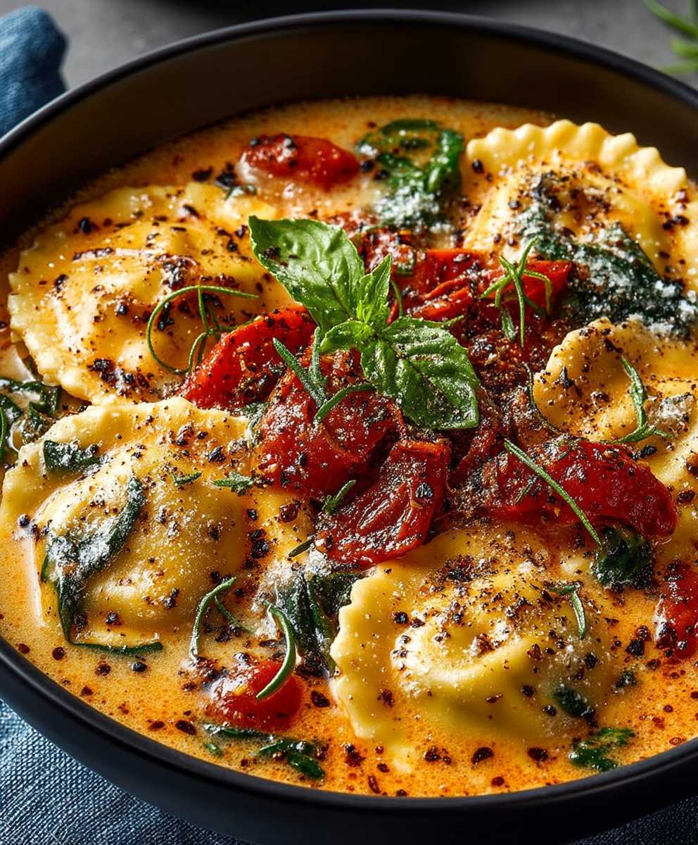 Tuscan Ravioli Soup