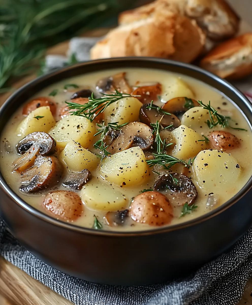 Potato mushroom soup