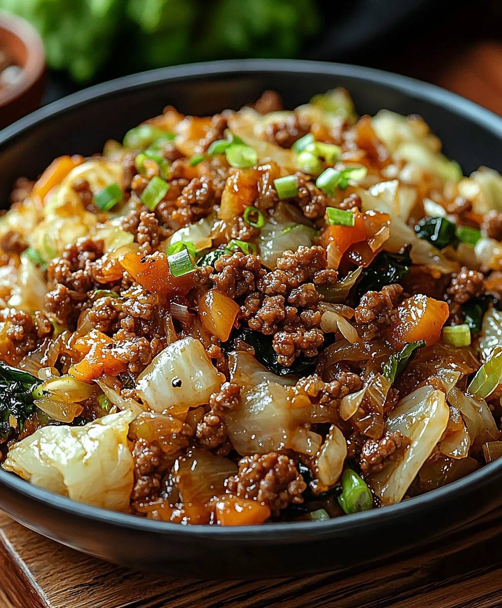 Beef cabbage stir fry