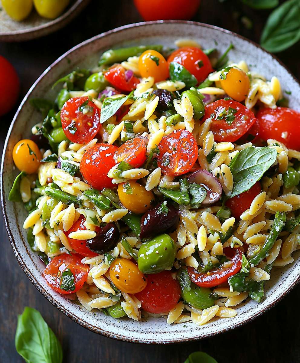 Orzo pasta salad