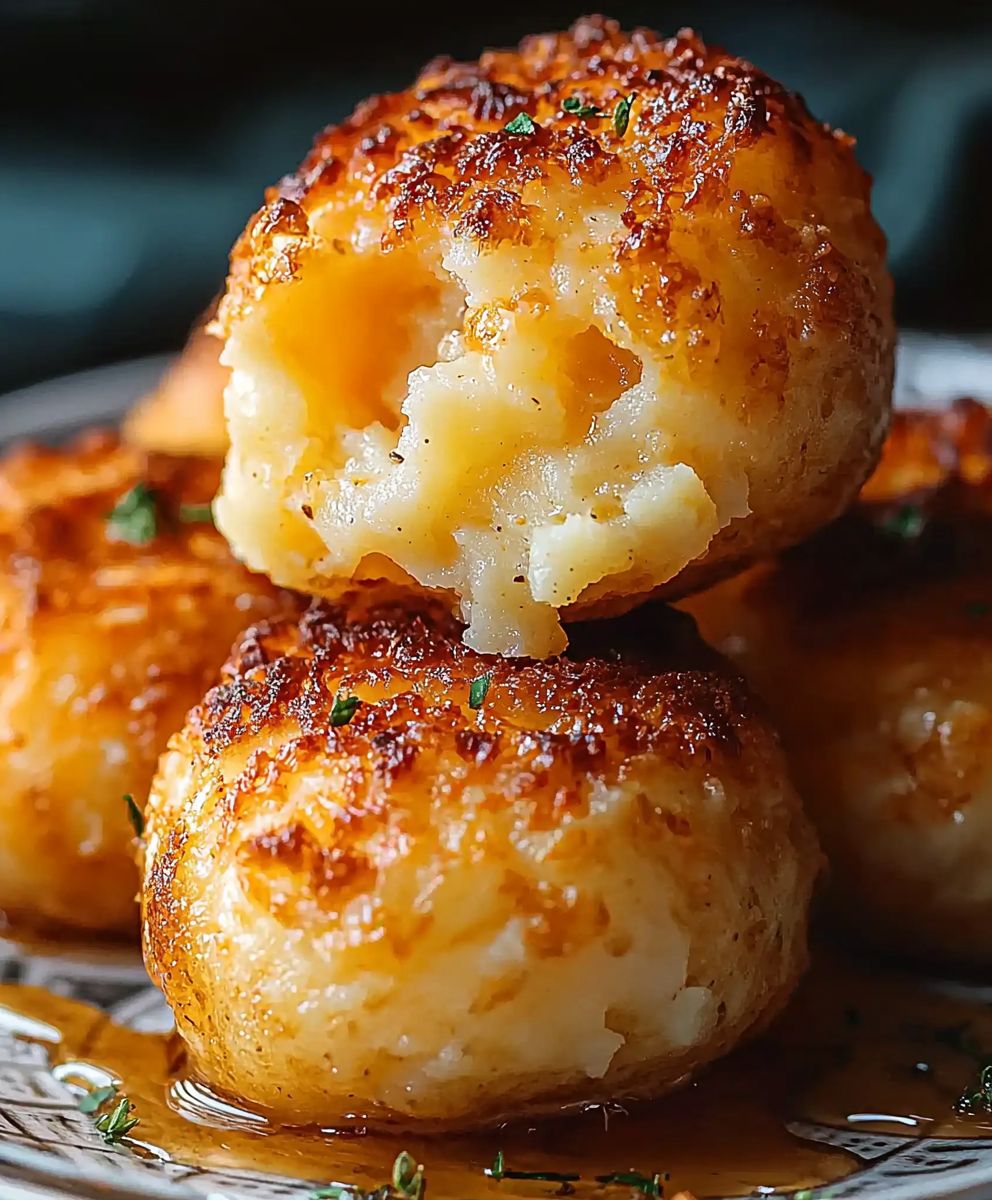 Mashed potato cheese puffs