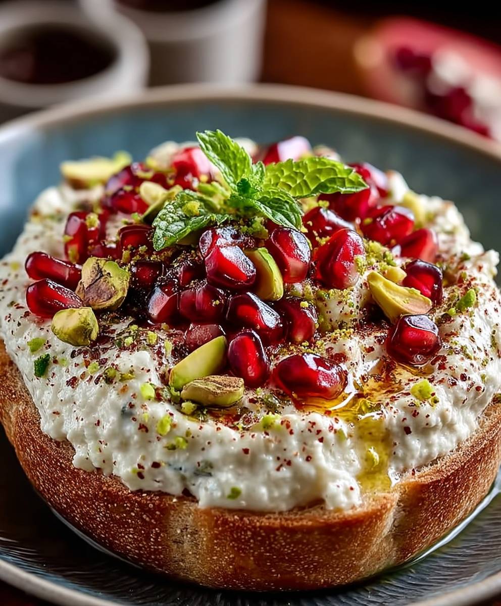 Pomegranate Pistachio Whipped Feta