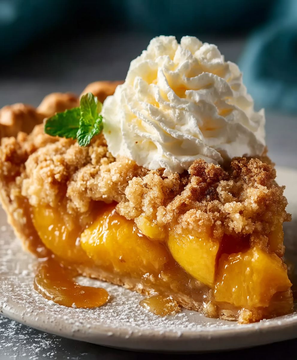 Peach Crumble Pie