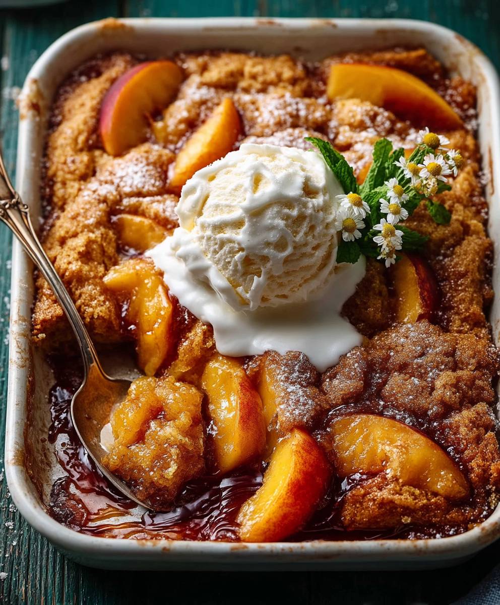 Brown Sugar Peach Cobbler