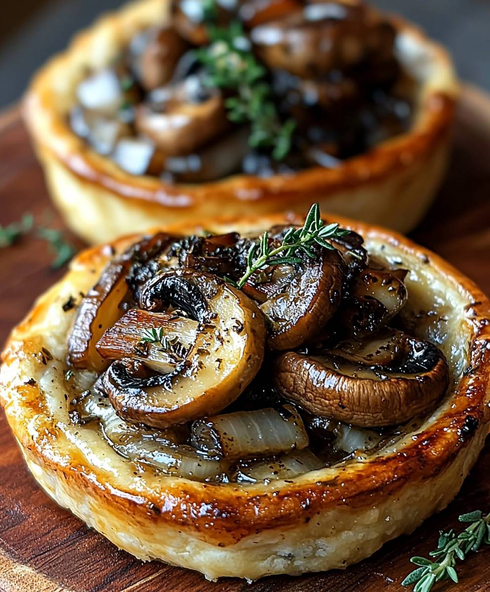Goat cheese mushroom tarts