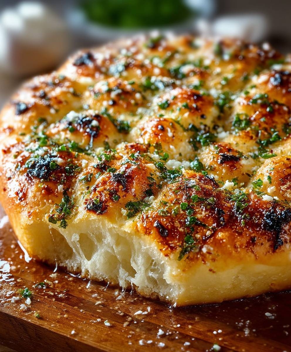 Garlic Parmesan Focaccia Bread