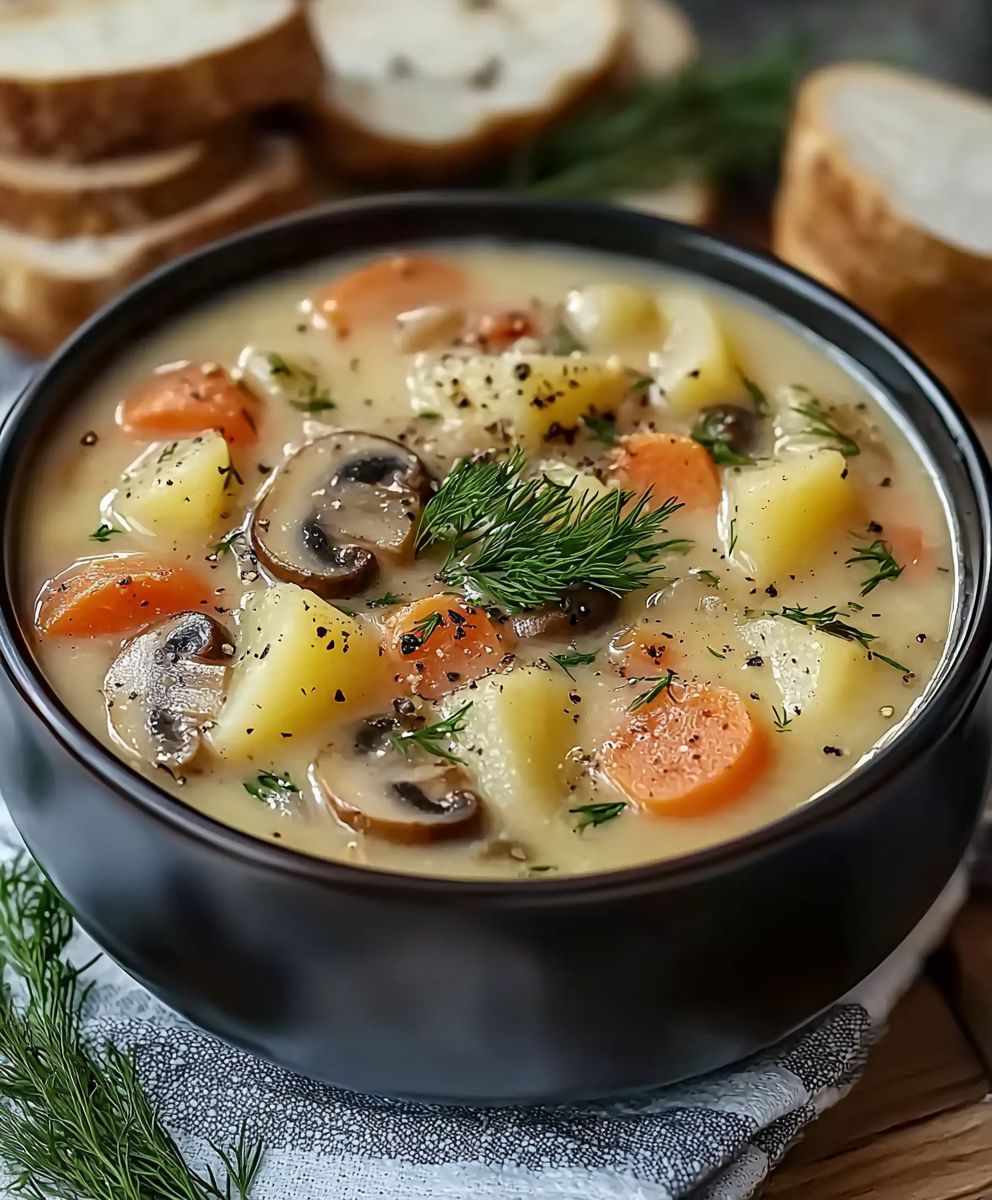 Potato mushroom soup