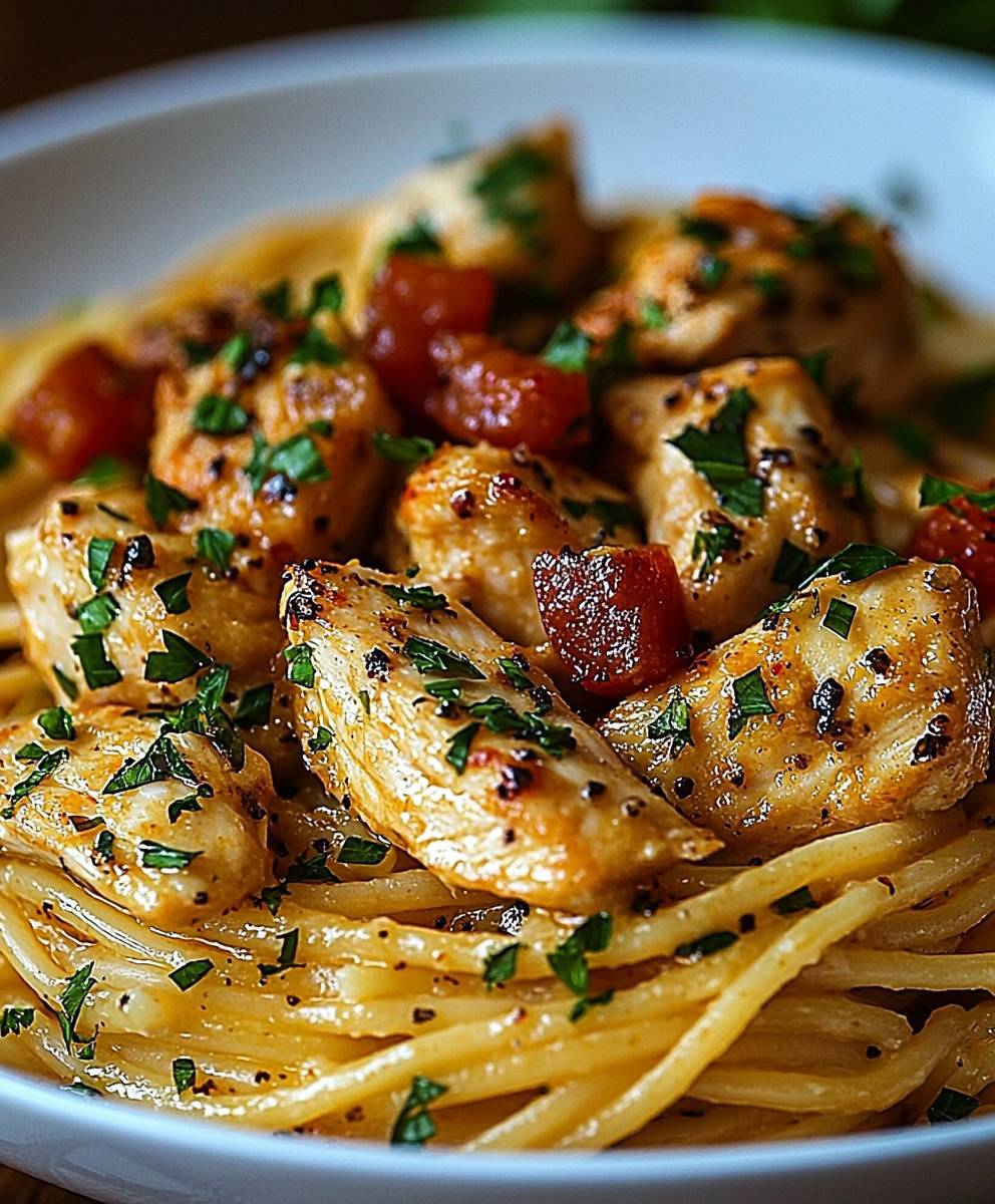 Monterey chicken spaghetti