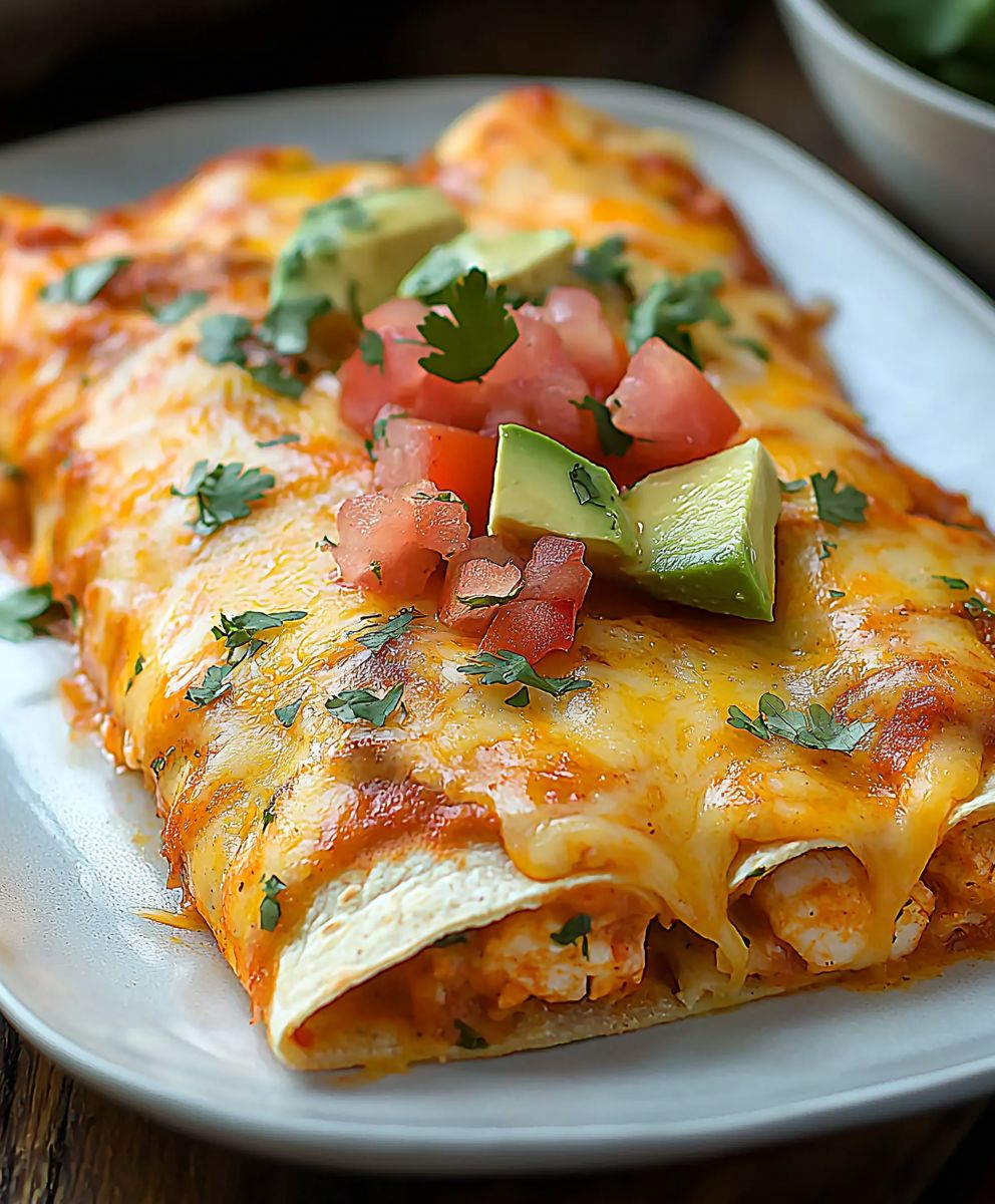Seafood enchiladas