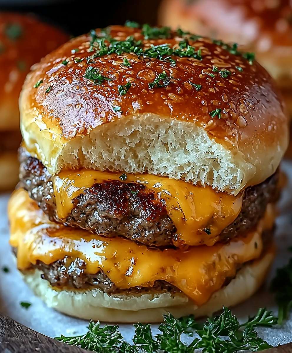 Garlic Parmesan Cheeseburger Bombs