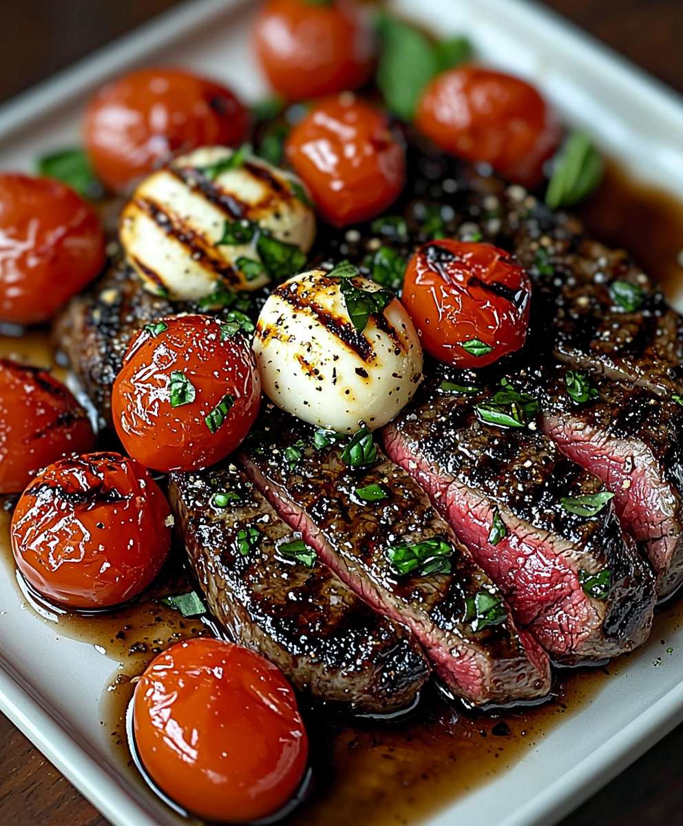 Grilled Balsamic Caprese Steak