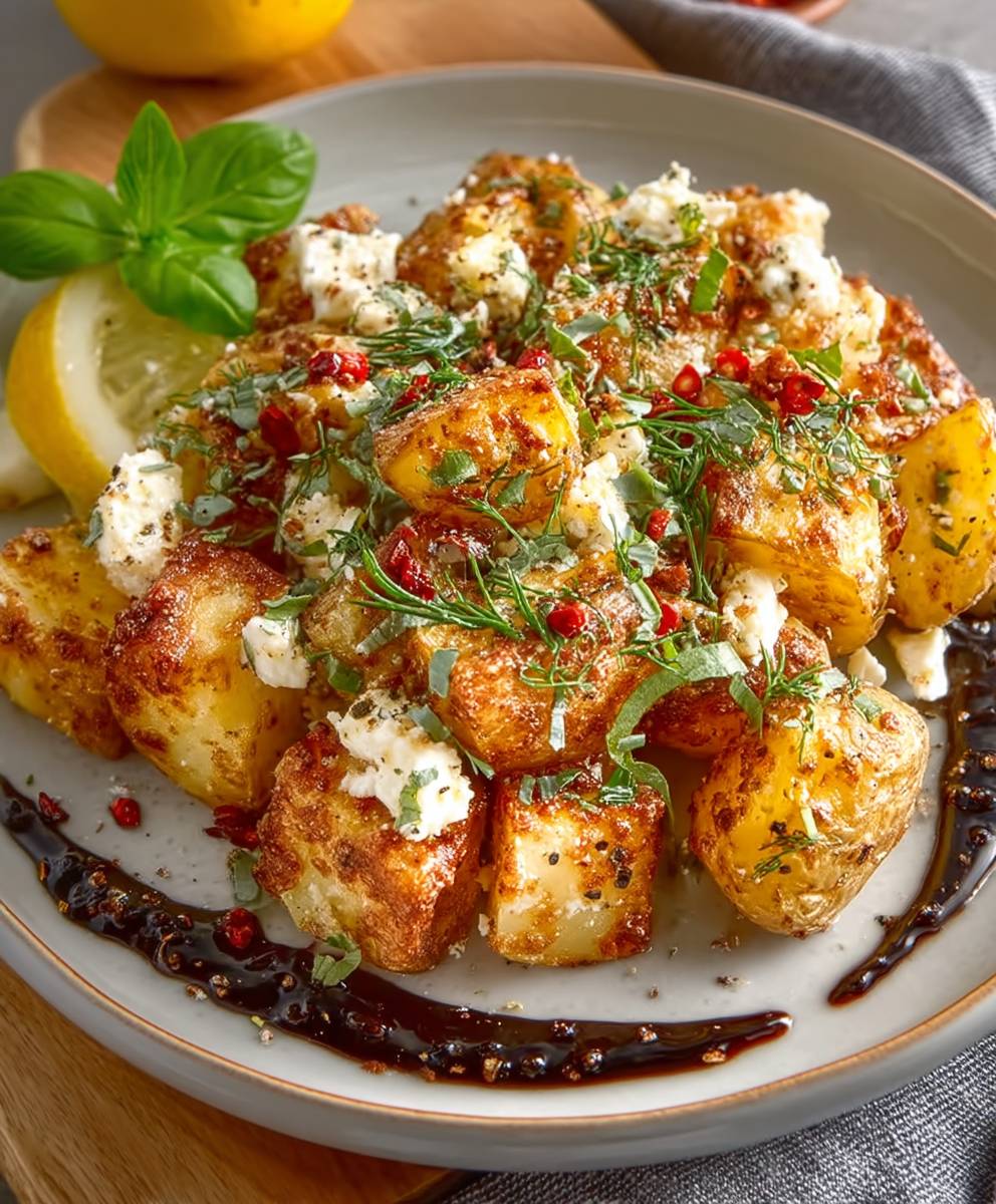 Baked Feta Potatoes