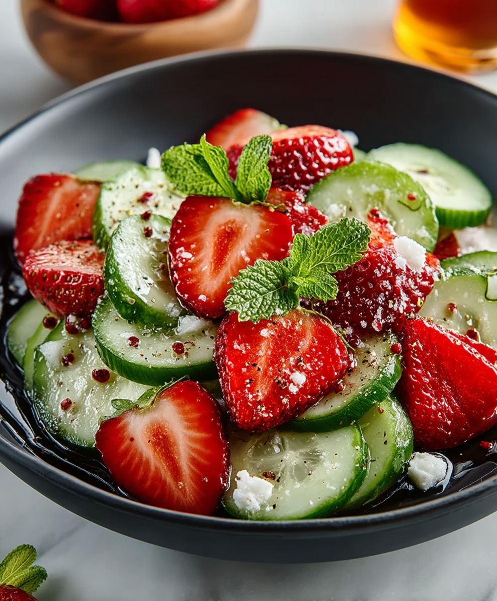 Cucumber Strawberry Salad