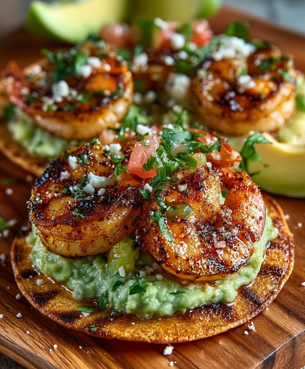 Shrimp Tostadas Avocado