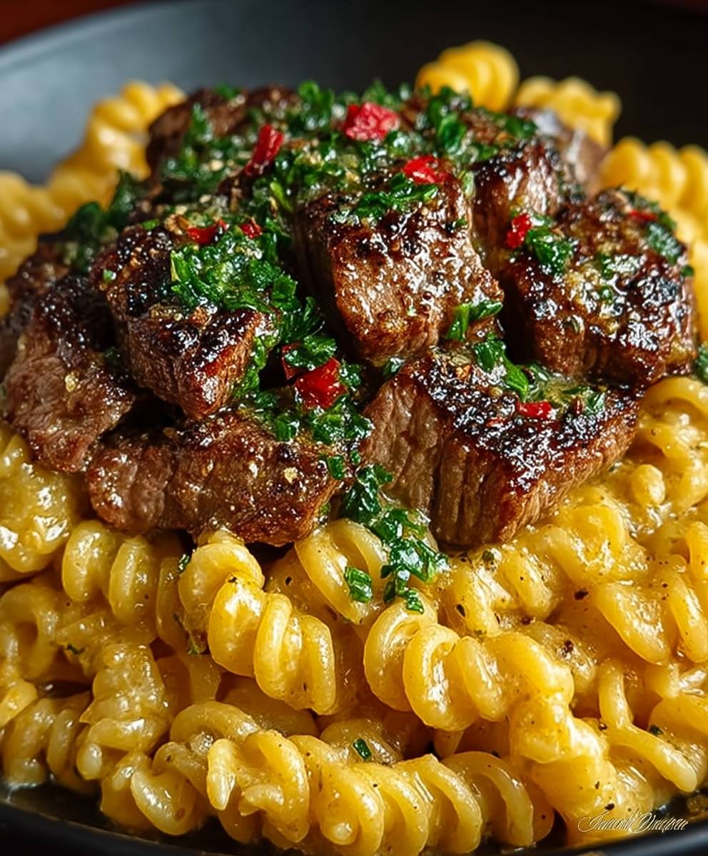 Garlic Butter Steak Pasta