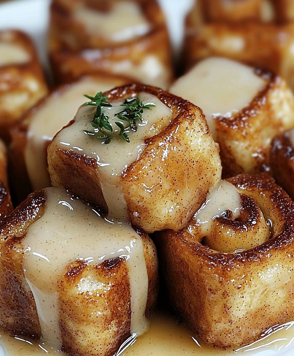 Cinnamon Roll French Toast Bites