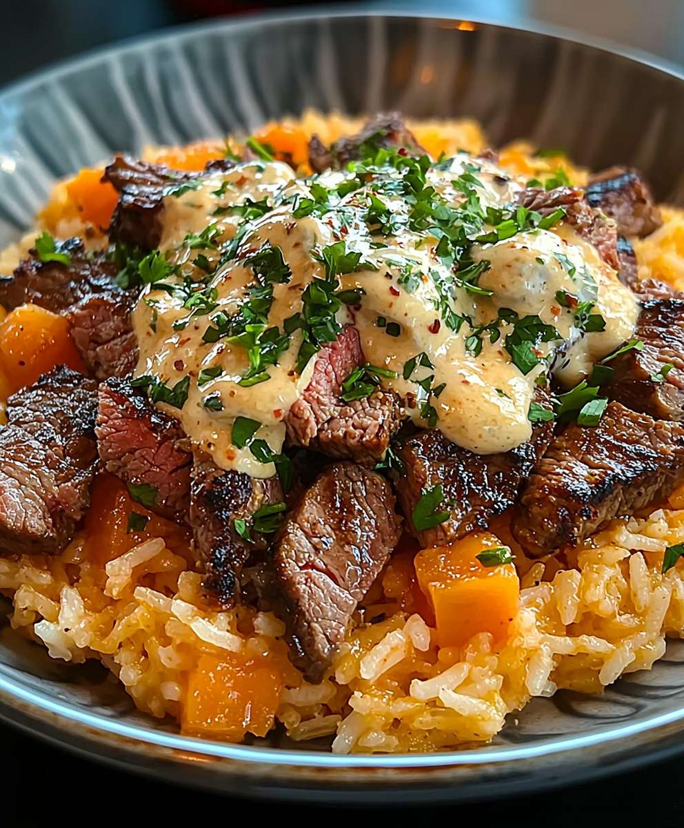 Steak Queso Rice