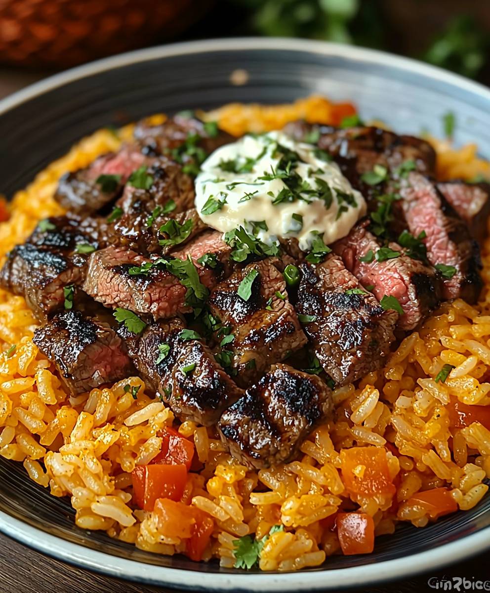 Steak Queso Rice