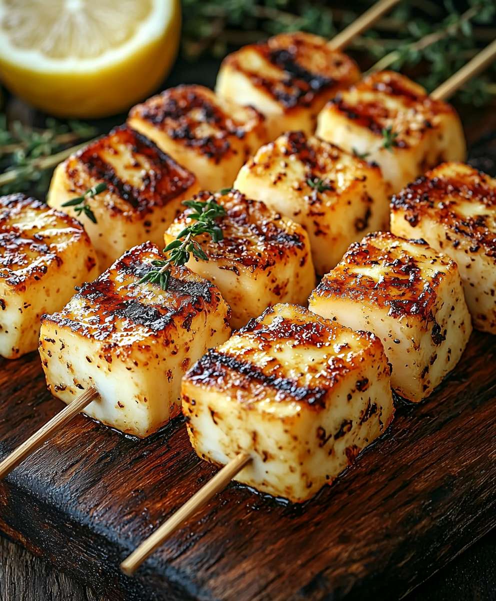 Grilled Halloumi Skewers