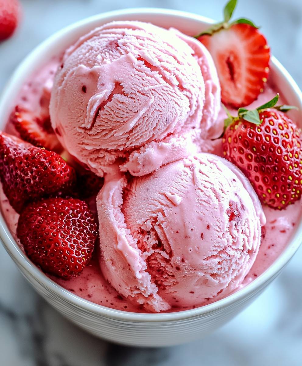 Strawberry Greek Frozen Yogurt