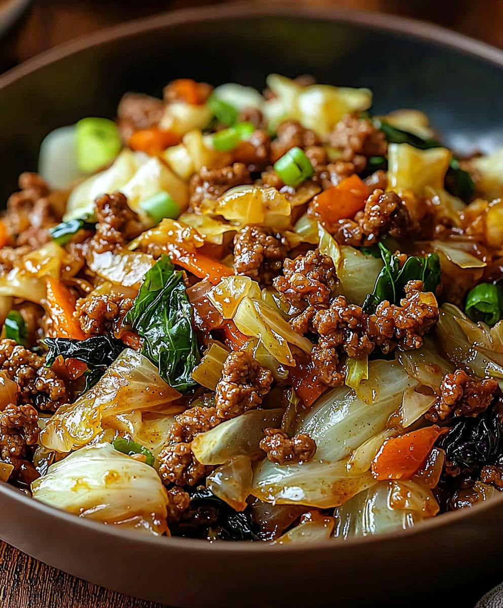 Beef cabbage stir fry
