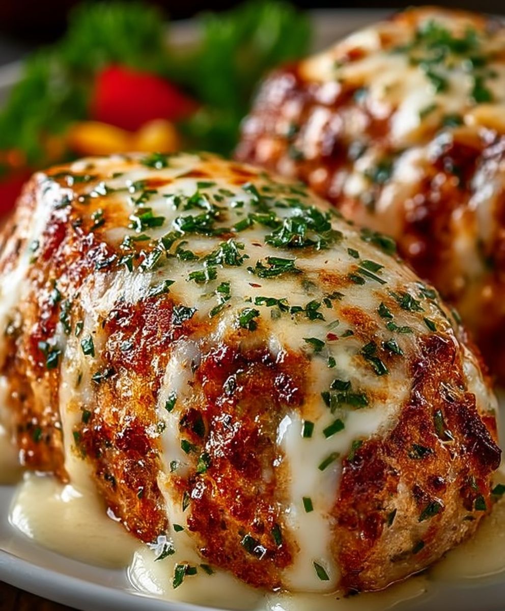 Garlic Parmesan Chicken Meatloaf