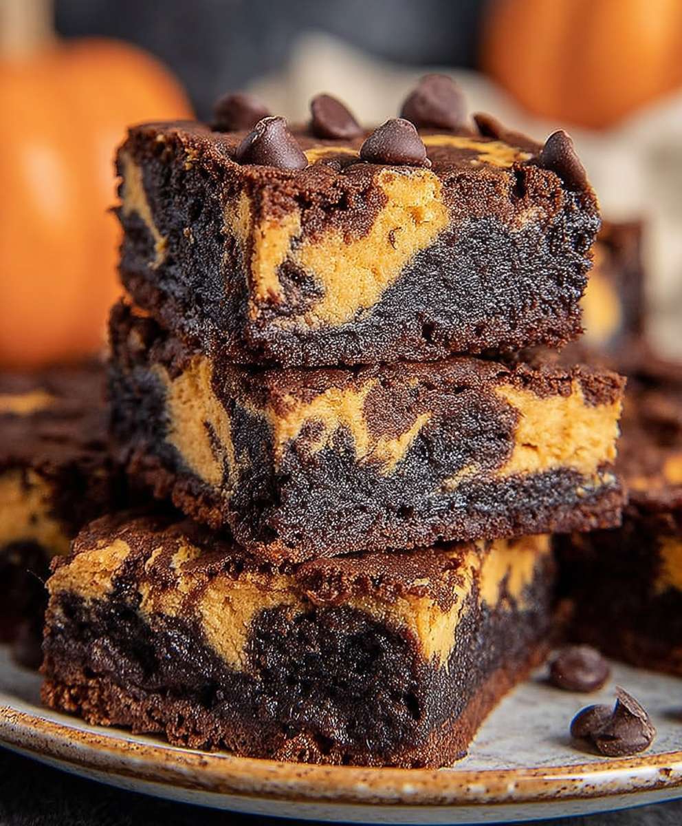 Pumpkin cheesecake brownies