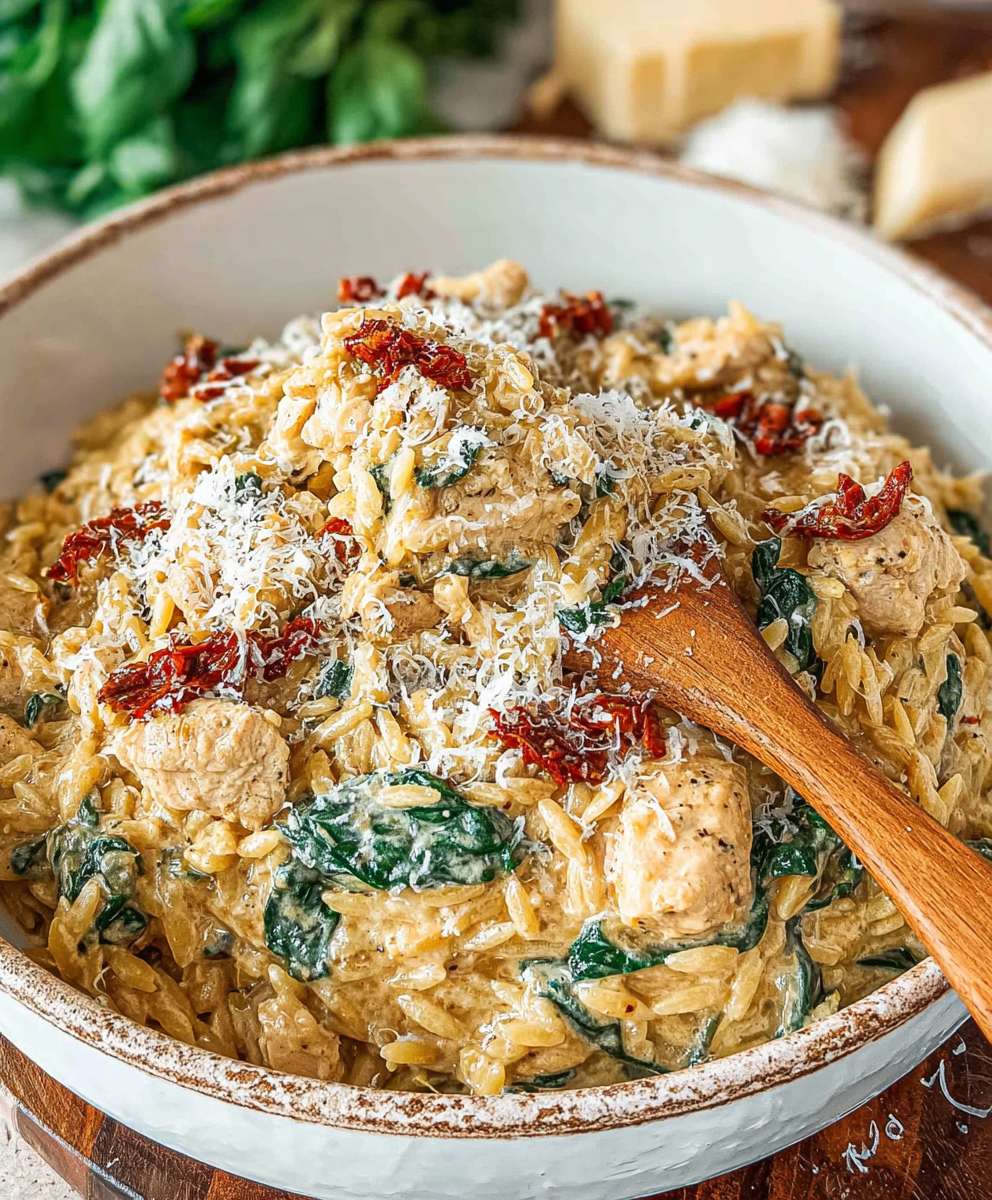 Creamy Tuscan Chicken Orzo
