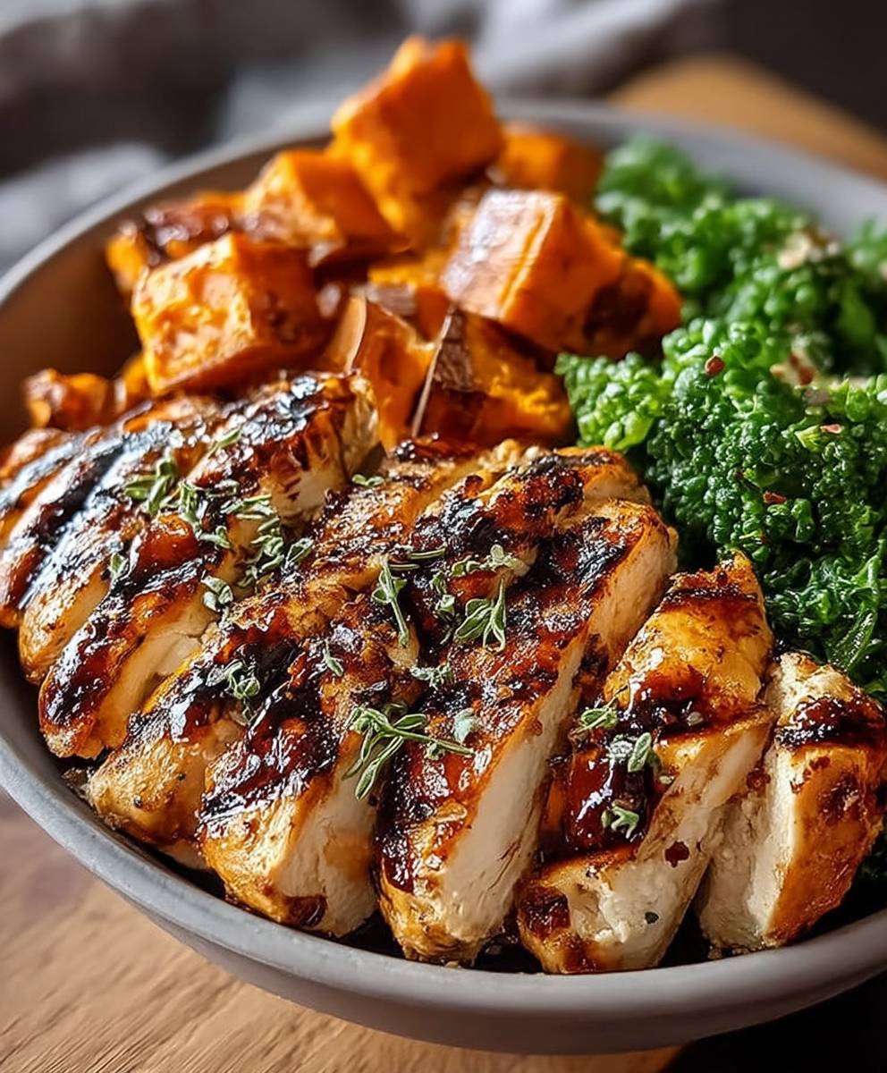 Grilled Chicken Sweet Potato Bowl
