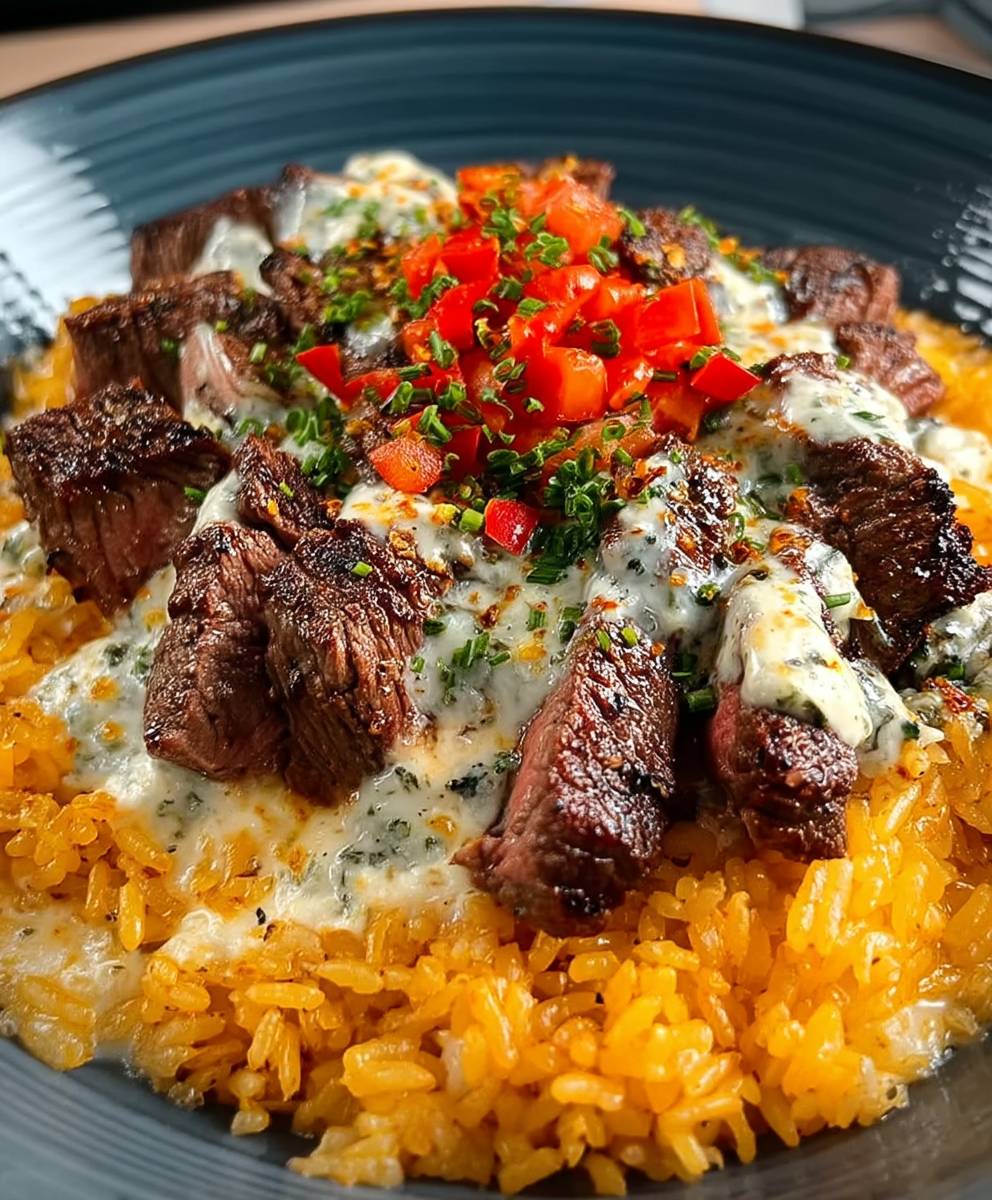 Steak Queso Rice
