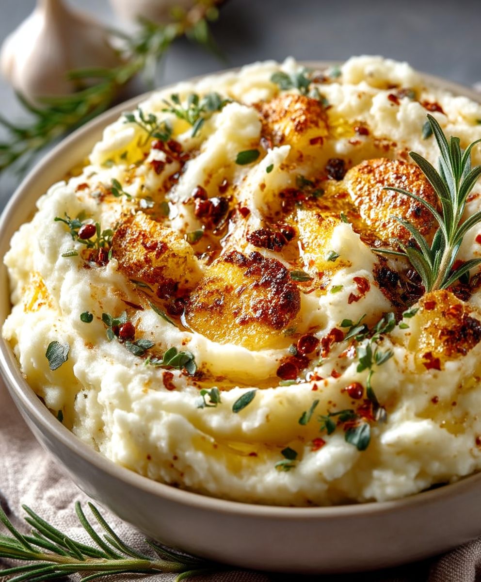 Brown Butter Garlic Mashed Potatoes