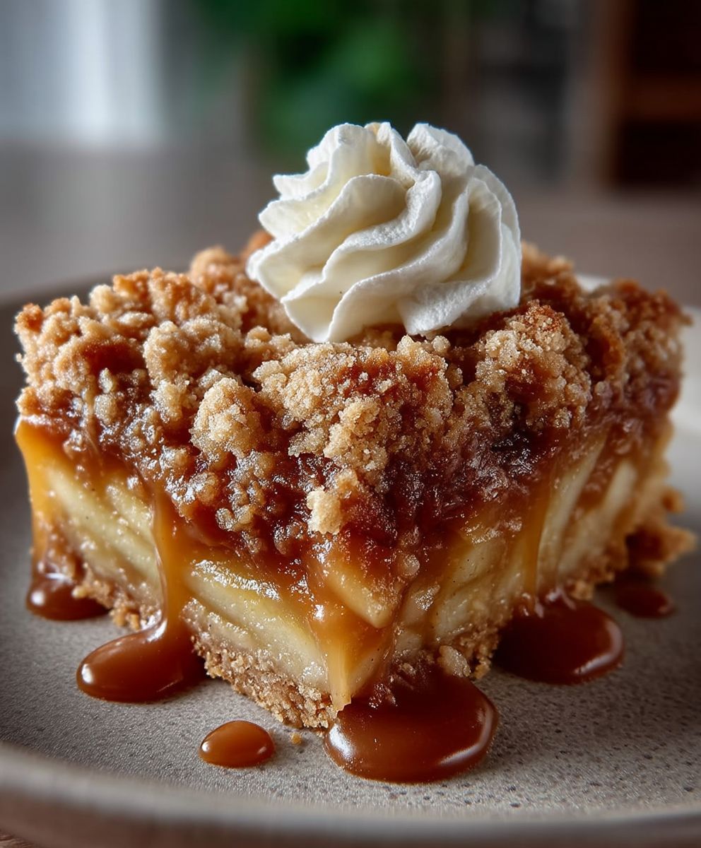 Salted Caramel Apple Crumble