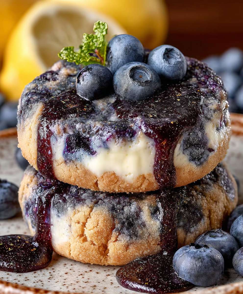 Lemon Blueberry Cheesecake Cookies
