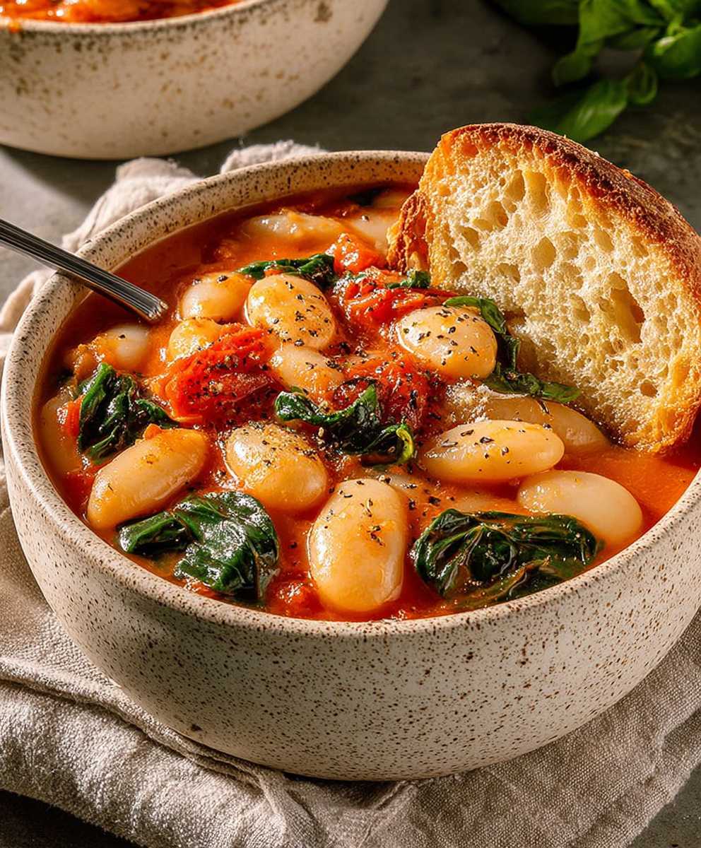 Tomato Basil Butter Beans