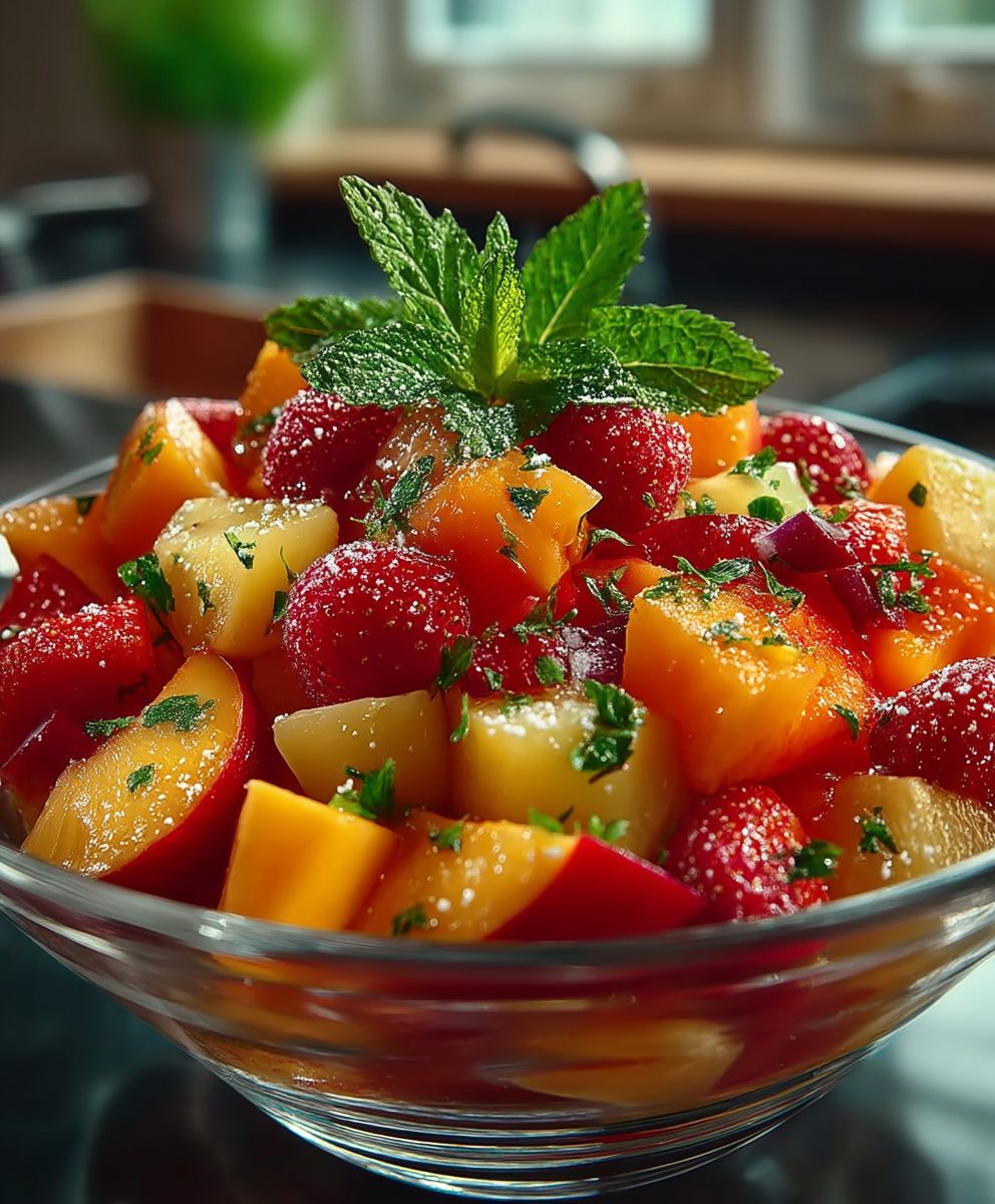 Summer Peach Fruit Salad