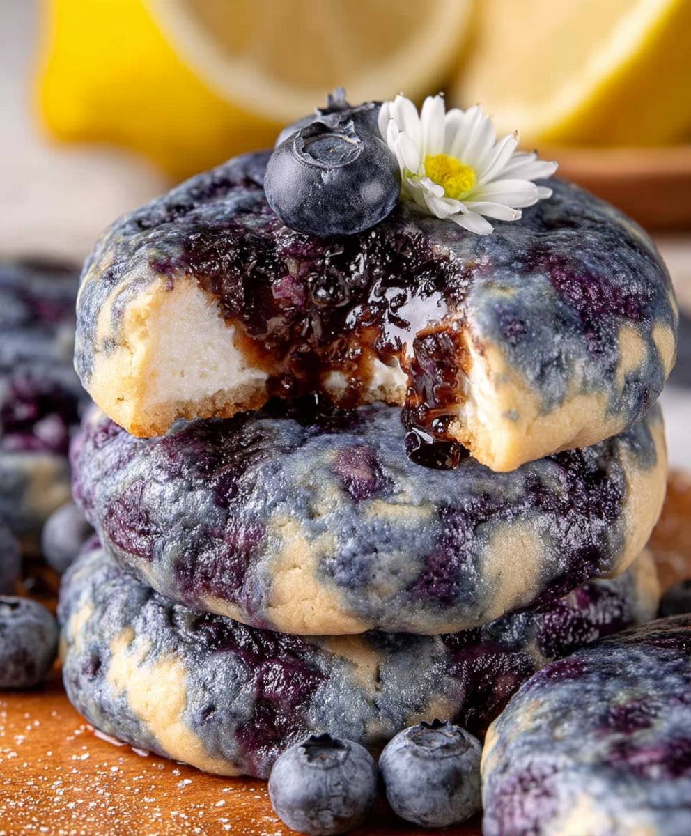 Lemon Blueberry Cheesecake Cookies