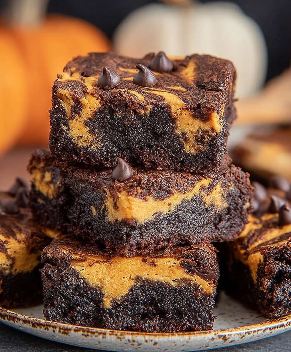 Pumpkin cheesecake brownies