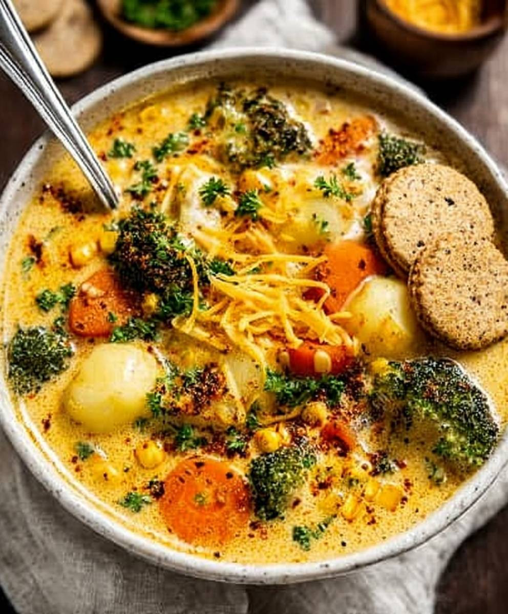 Creamy vegetable soup one pot