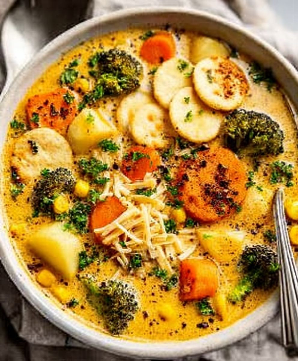 Creamy vegetable soup one pot
