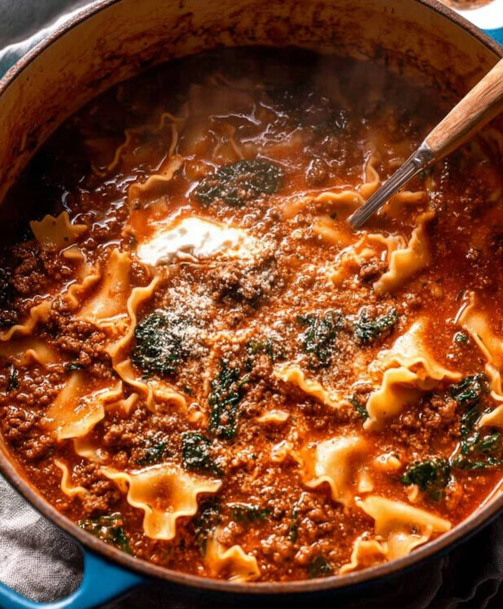 One Pot Lasagna Soup