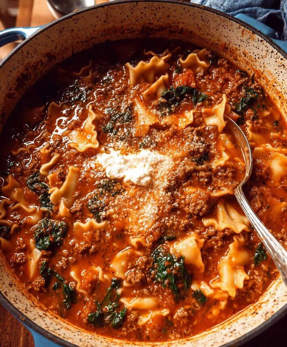 One Pot Lasagna Soup