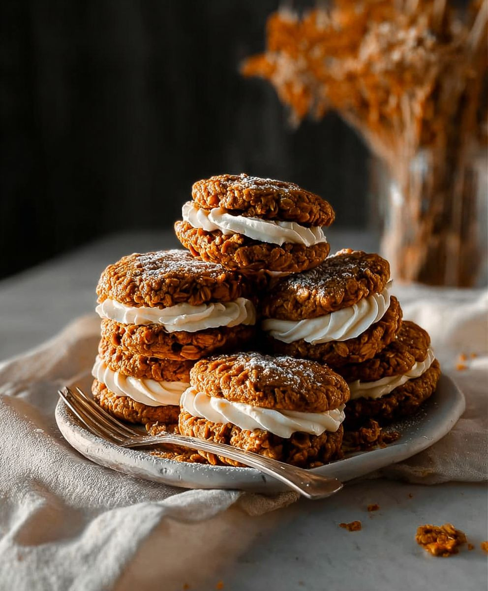 Pumpkin Oatmeal Cream Pies