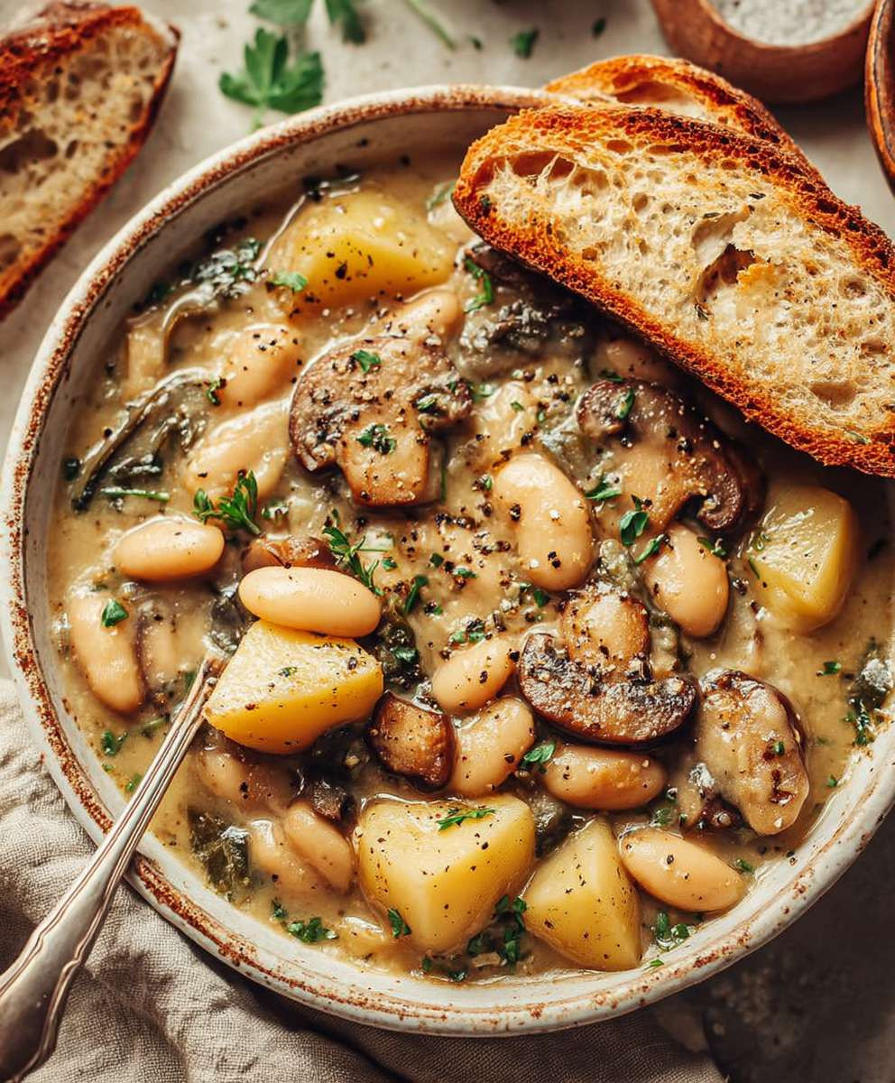 Vegan White Bean Mushroom Stew